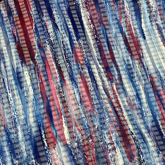 Luchiano Visconti Shirt Mens Med Blue Pattern Long Sleeve Button Up Casual Sport - Picture 16 of 16